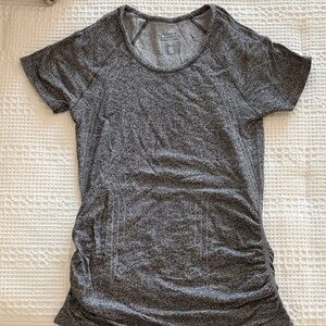 Athleta Charcoal Heather Short Sleeve Tee
